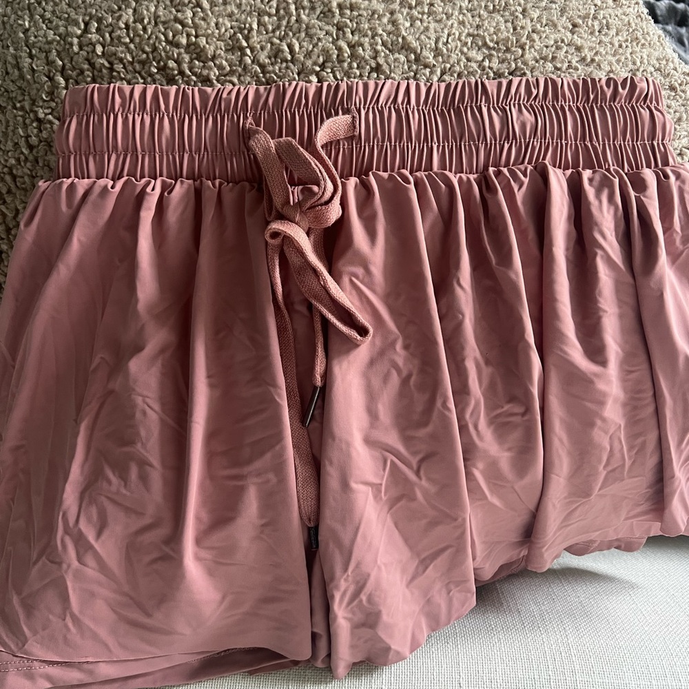 Blush colored amazon workout shorts